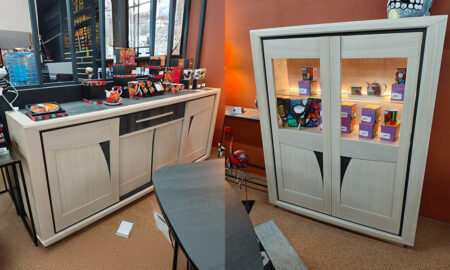 Enfilade 4 portes + Rangement 2 portes option LED